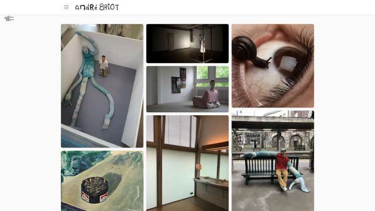 Diseño del sitio Web de André Briot, artista plástico