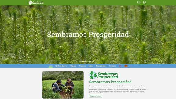 Diseño del sitio Web Sembramos Prosperidad