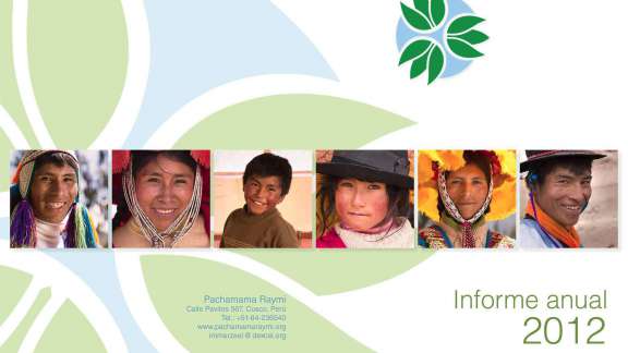 Informe anual 2012 de Pachamama Raymi