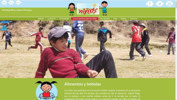 La pagina Web de la fundación Niños Unidos Peruanos