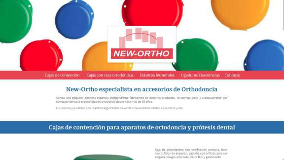 La pagina web de New-Ortho